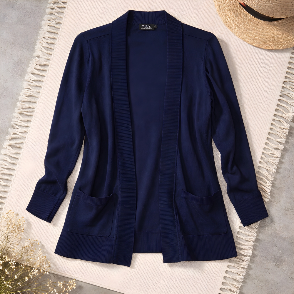 B.I.L.Y. 3X Women's Classic Navy BLURCardigan